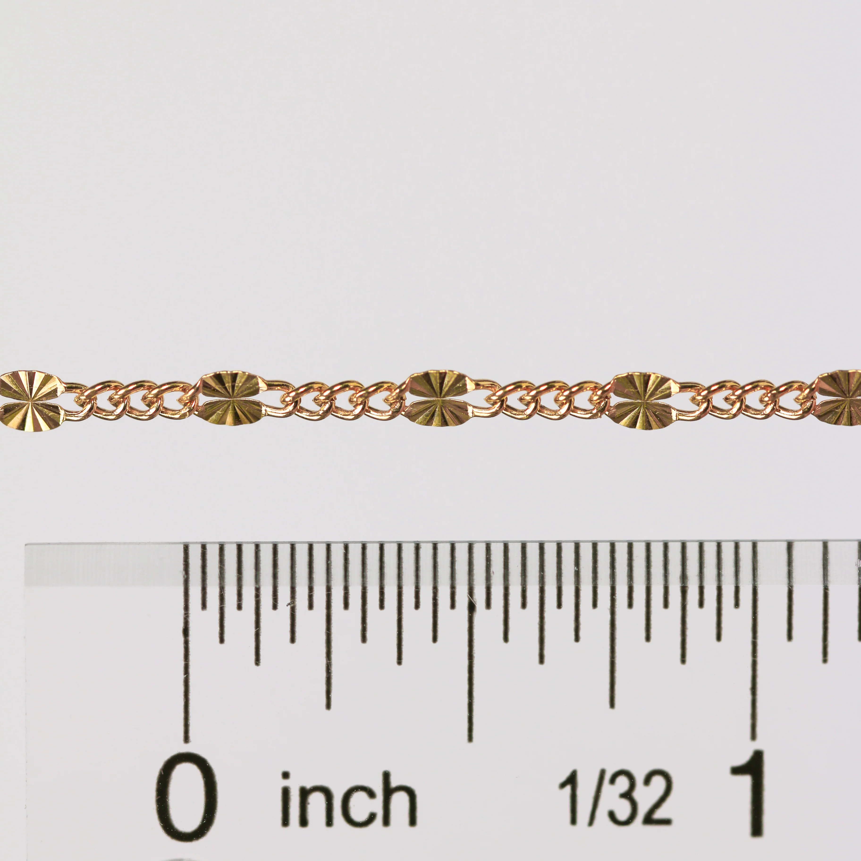 Angelica Permanent Jewelry Chain, Figaro Design, Starburst Links, Available in Gold Filled and Silver - Image 6
