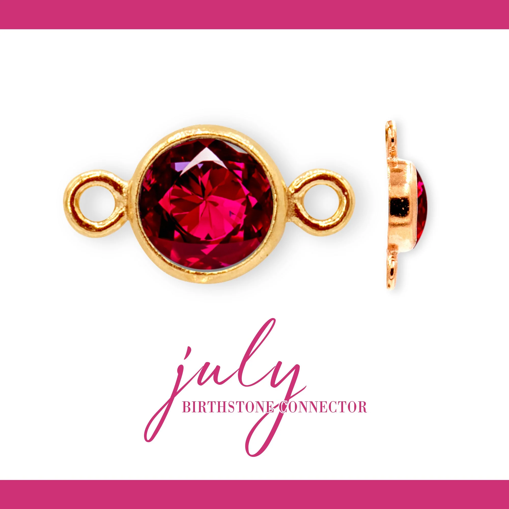 Birthstone Connectors | 4mm | 14K Gold Filled Yellow - Image 5