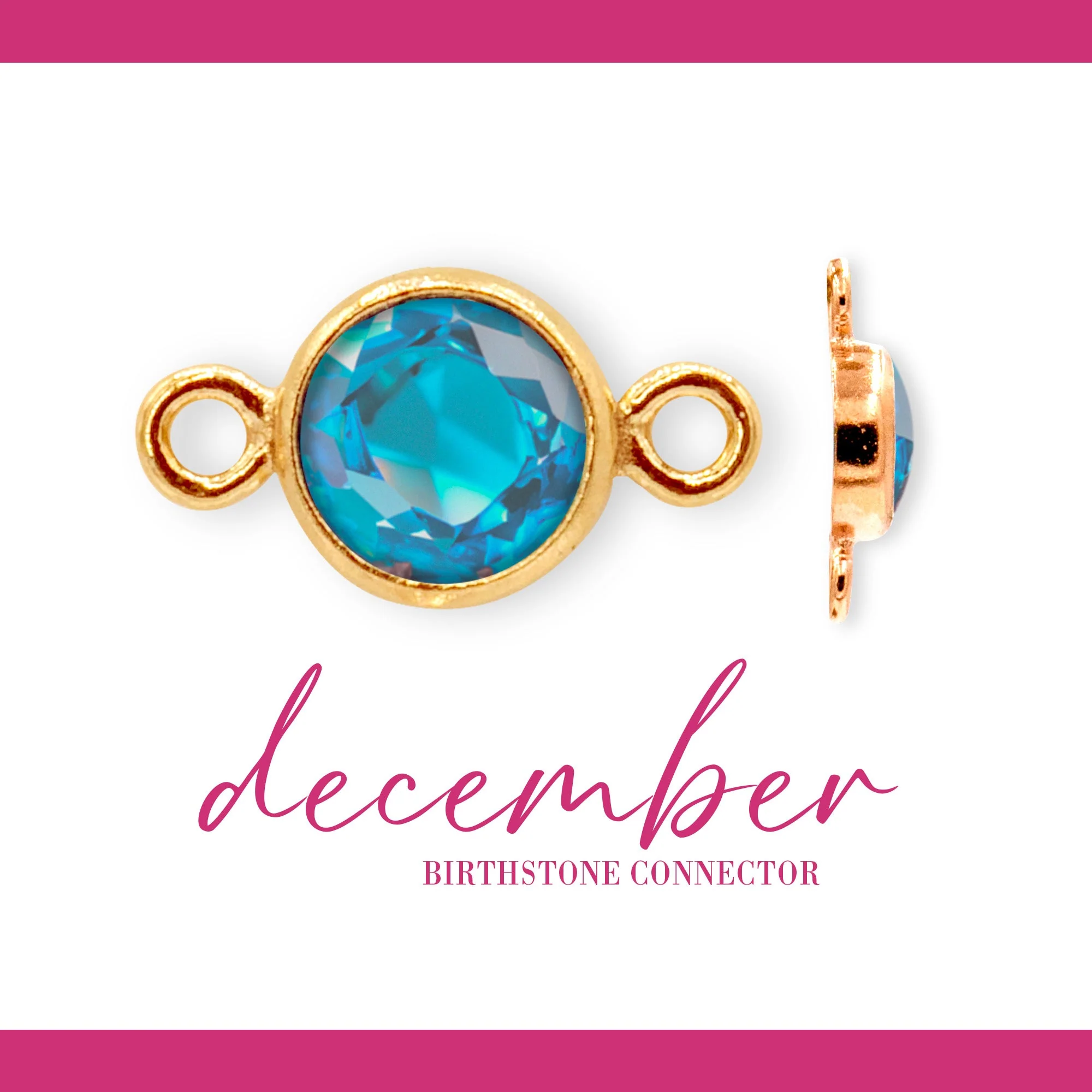 Birthstone Connectors | 4mm | 14K Gold Filled Yellow - Image 7