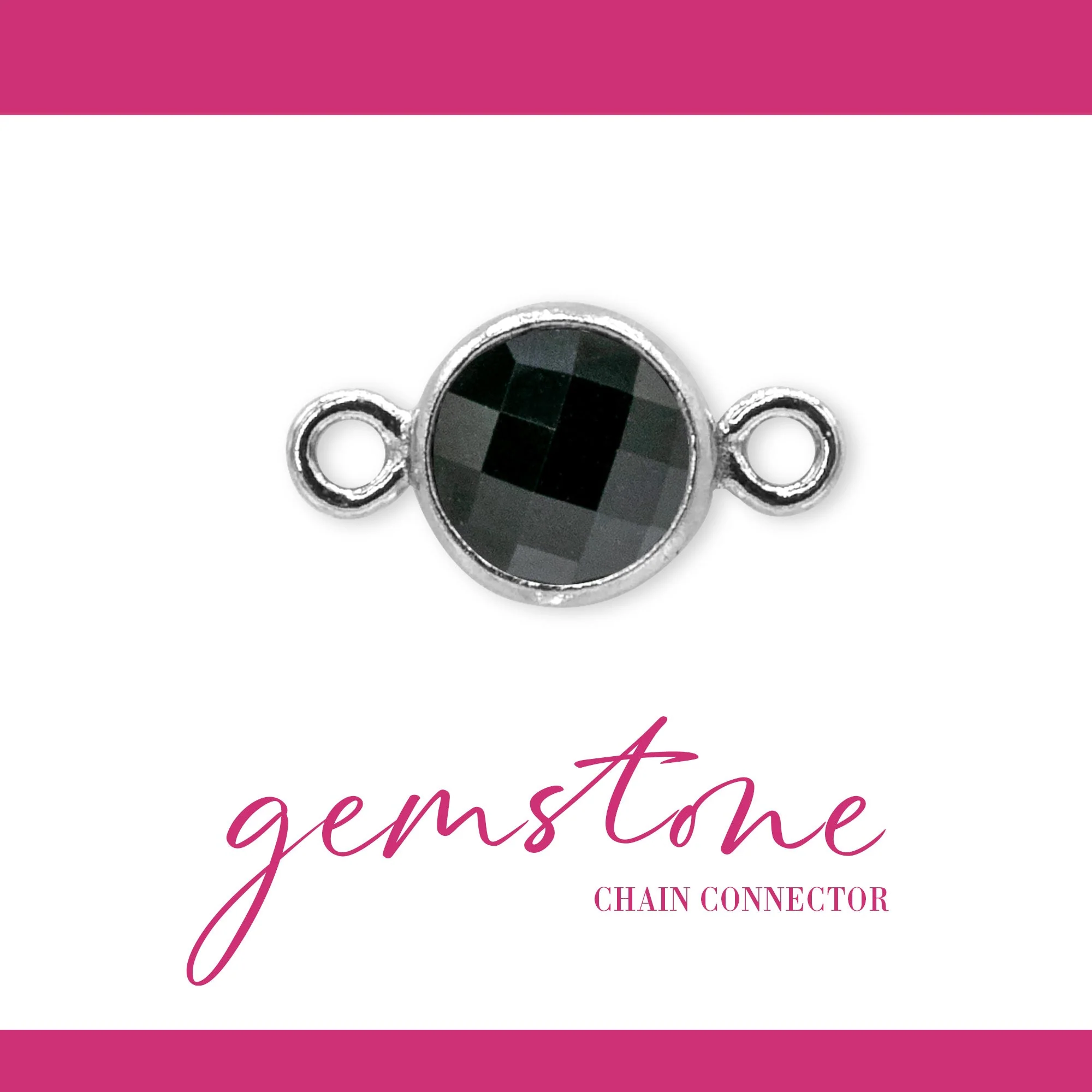 Birthstone Connectors | 4mm | .925 Sterling Silver - Image 2