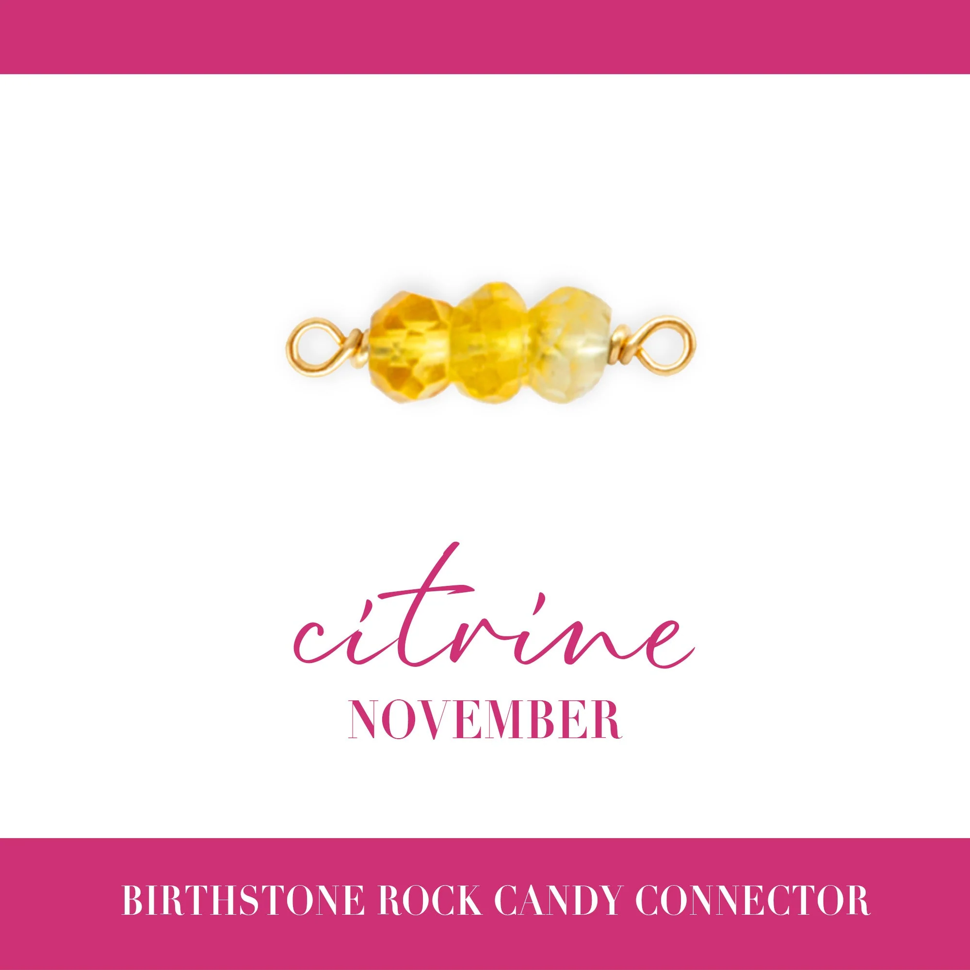 Birthstone Rock Candy Connectors | 14mm | 14K Gold Filled Yellow - Image 13