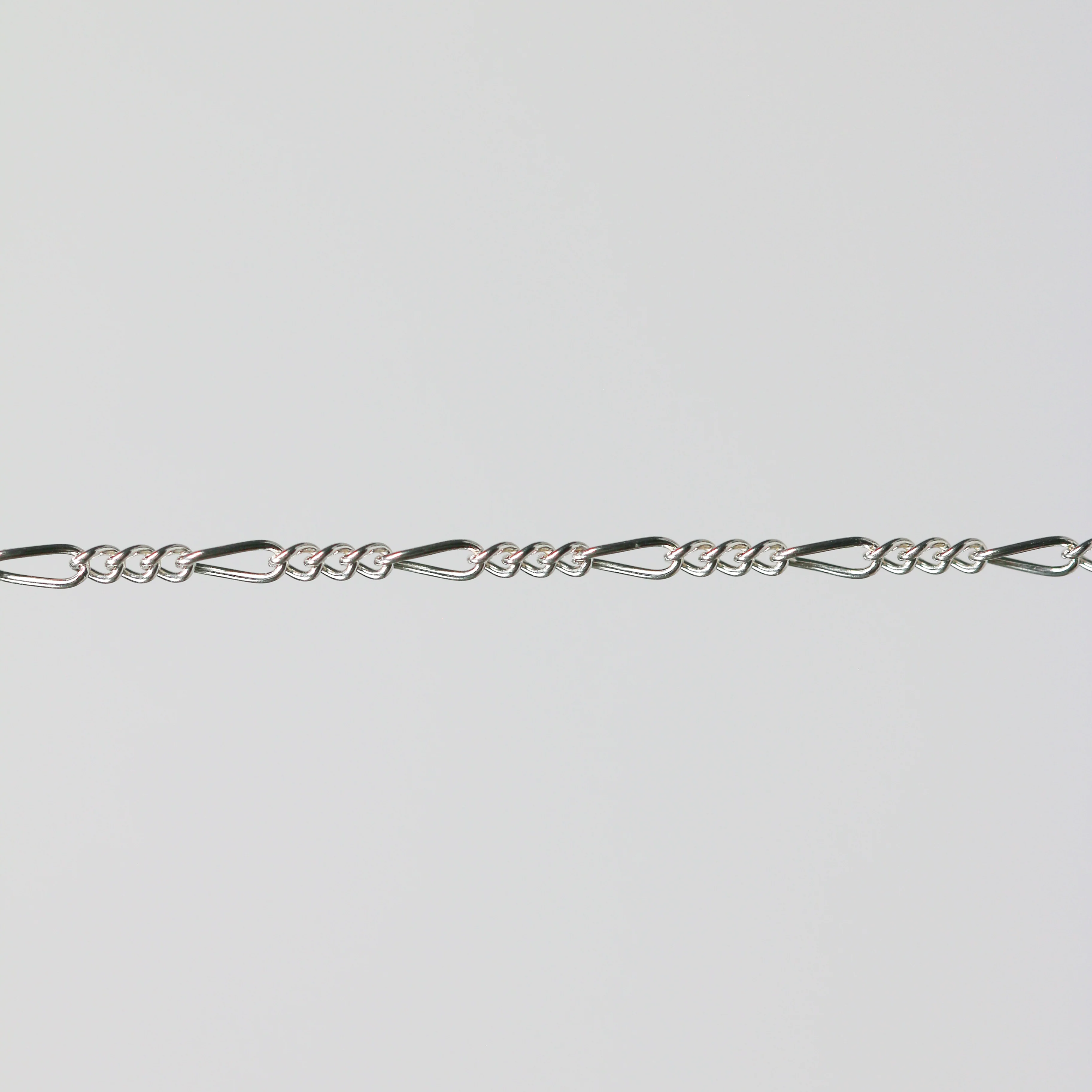 Charlie Permanent Jewelry Chain, Figaro Design, Lie Flat Links, Available in Gold Options and Sterling Silver - Image 3