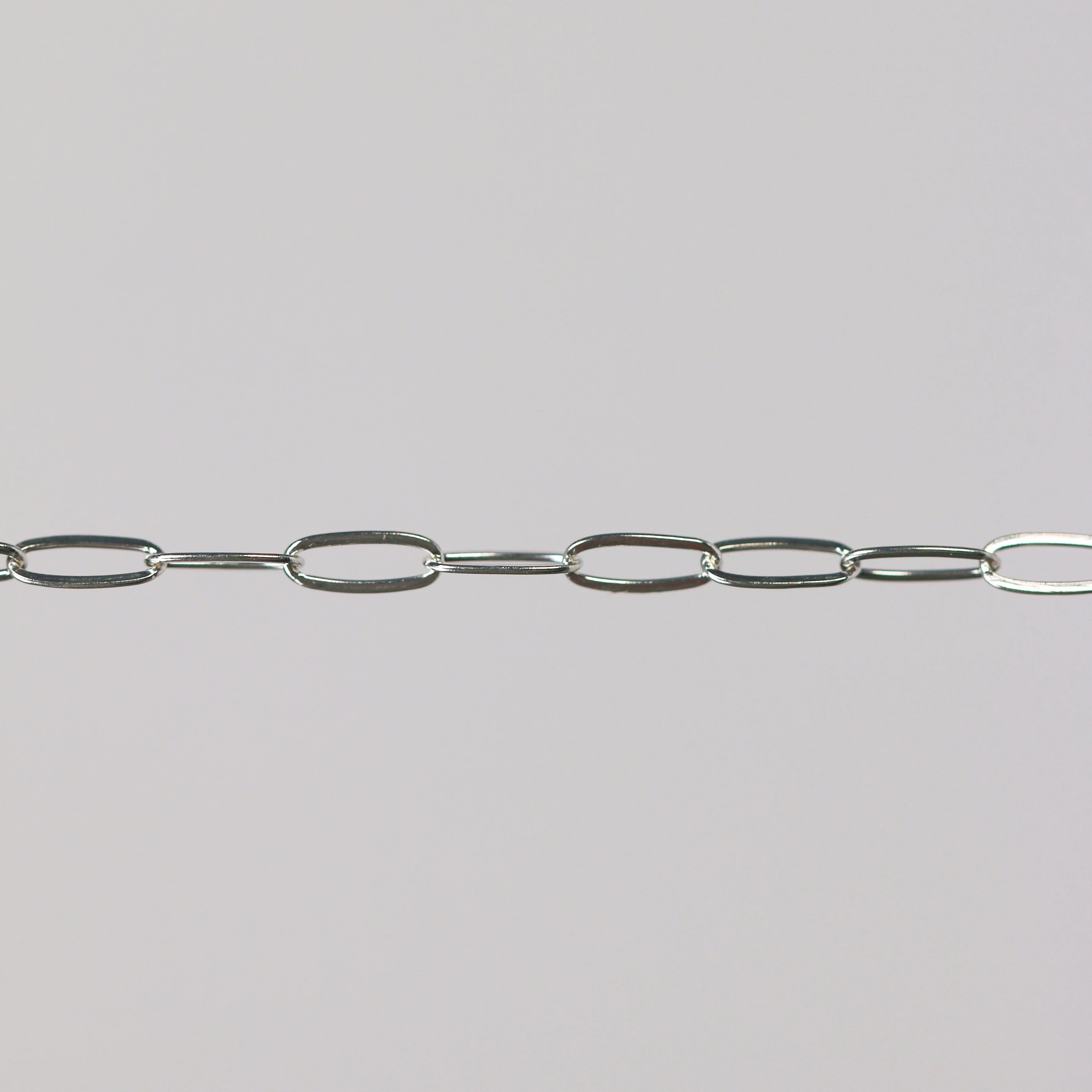 Chloe Permanent Jewelry Chain, Oval Cable Design, Flat Oval Links, Available in Gold Options and Silver - Image 7