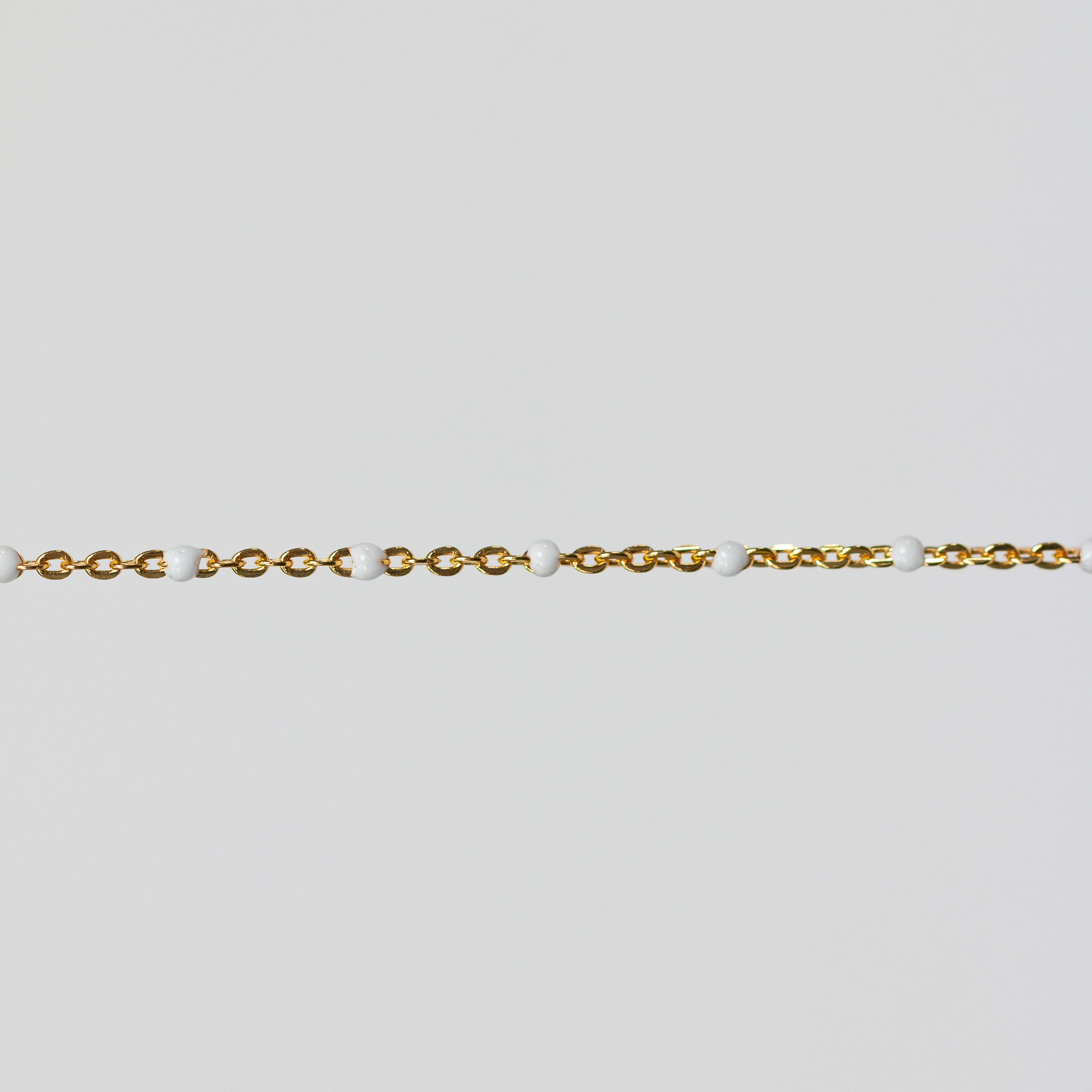 Hazel Permanent Jewelry Chain, DC Cable with Enamel Beads, Available in Sterling Silver and Yellow Gold-Filled - Image 4