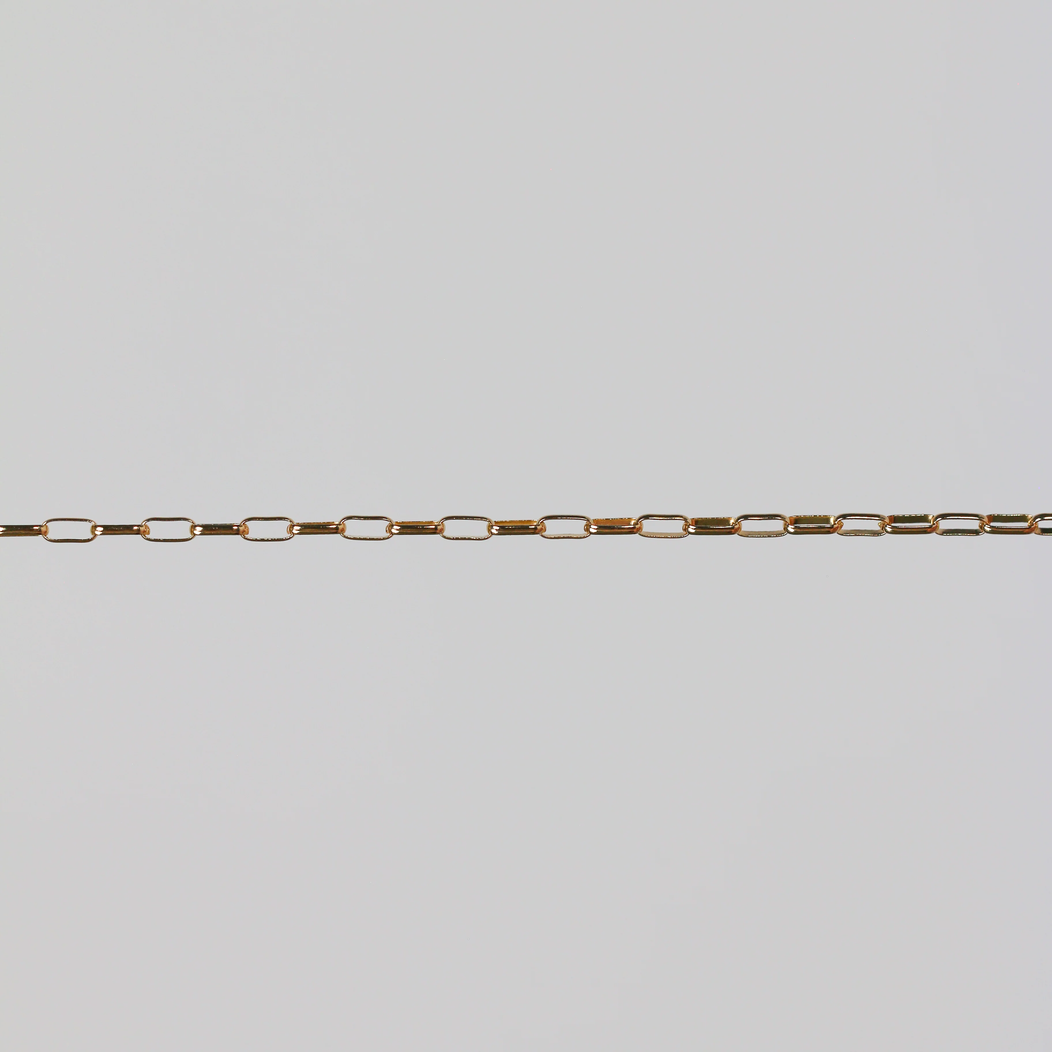Sarah Permanent Jewelry Chain, Rolo Design, Long Links, Available in Gold Options and Silver - Image 3